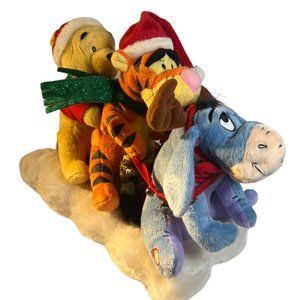 2004 Gemmy Disney Winnie The Pooh Tigger Eeyore Christmas Animated Music Sleigh